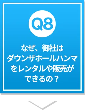 なぜ、御社はダウンザホールハンマをレンタルや販売ができるの？